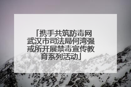 携手共筑防毒网 武汉市司法局何湾强戒所开展禁毒宣传教育系列活动
