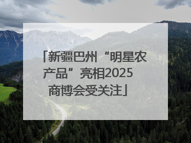 新疆巴州“明星农产品”亮相2025商博会受关注