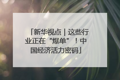 新华视点｜这些行业正在“爆单”！中国经济活力密码