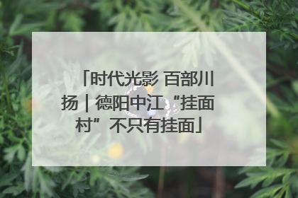 时代光影 百部川扬｜德阳中江“挂面村”不只有挂面
