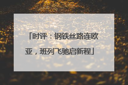 时评：钢铁丝路连欧亚，班列飞驰启新程