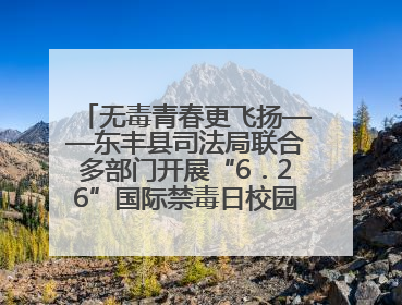 无毒青春更飞扬——东丰县司法局联合多部门开展“6．26”国际禁毒日校园宣讲活动