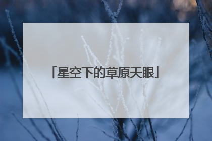 星空下的草原天眼