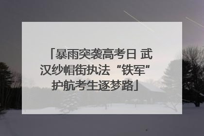 暴雨突袭高考日 武汉纱帽街执法“铁军”护航考生逐梦路
