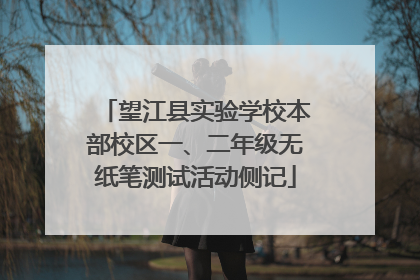 望江县实验学校本部校区一、二年级无纸笔测试活动侧记