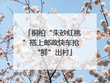 桐柏“朱砂红桃”搭上邮政快车抢“鲜”出村