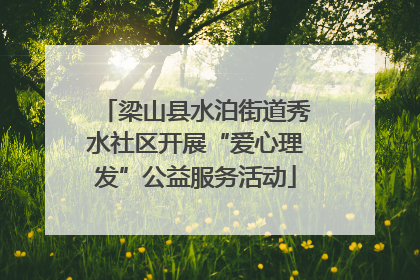 梁山县水泊街道秀水社区开展“爱心理发”公益服务活动