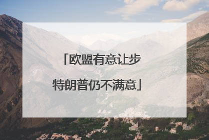 欧盟有意让步 特朗普仍不满意