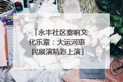 永丰社区奏响文化乐章：大运河惠民展演精彩上演