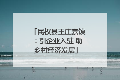 民权县王庄寨镇：引企业入驻 助乡村经济发展