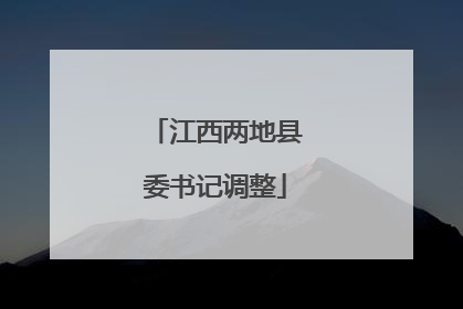 江西两地县委书记调整