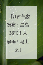江西气象发布：最高36℃！大暴雨！马上到