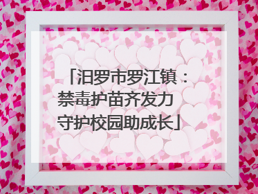 汨罗市罗江镇：禁毒护苗齐发力 守护校园助成长