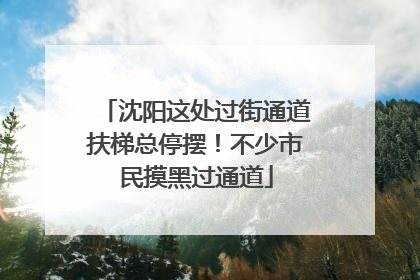 沈阳这处过街通道扶梯总停摆！不少市民摸黑过通道