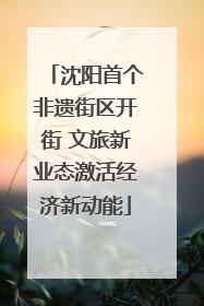 沈阳首个非遗街区开街 文旅新业态激活经济新动能