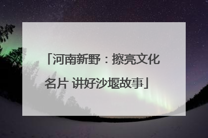 河南新野：擦亮文化名片 讲好沙堰故事