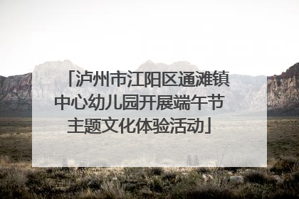 泸州市江阳区通滩镇中心幼儿园开展端午节主题文化体验活动