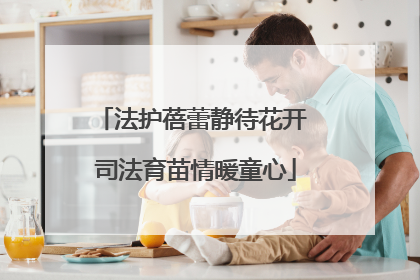 法护蓓蕾静待花开 司法育苗情暖童心