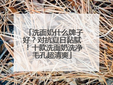 洗面奶什么牌子好？对抗夏日黏腻！十款洗面奶洗净毛孔超清爽