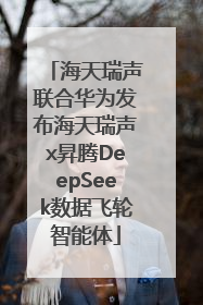 海天瑞声联合华为发布海天瑞声x昇腾DeepSeek数据飞轮智能体