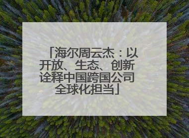 海尔周云杰：以开放、生态、创新诠释中国跨国公司全球化担当