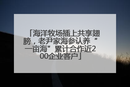海洋牧场插上共享翅膀，老尹家海参认养“一亩海”累计合作近200企业客户