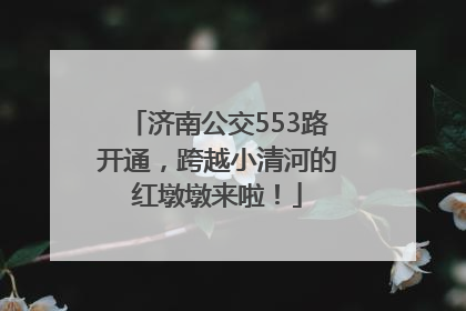 济南公交553路开通，跨越小清河的红墩墩来啦！