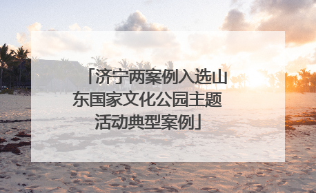 济宁两案例入选山东国家文化公园主题活动典型案例