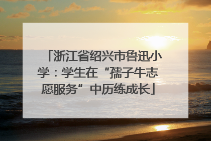 浙江省绍兴市鲁迅小学：学生在“孺子牛志愿服务”中历练成长
