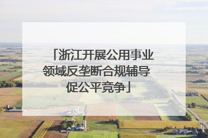 浙江开展公用事业领域反垄断合规辅导 促公平竞争
