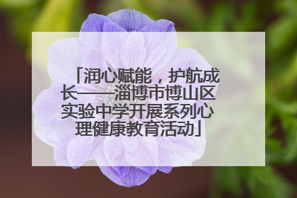 润心赋能，护航成长——淄博市博山区实验中学开展系列心理健康教育活动