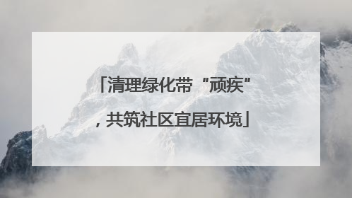清理绿化带“顽疾”，共筑社区宜居环境