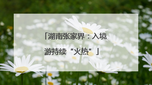 湖南张家界：入境游持续“火热”