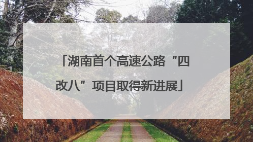 湖南首个高速公路“四改八”项目取得新进展