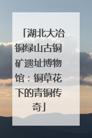 湖北大冶铜绿山古铜矿遗址博物馆：铜草花下的青铜传奇