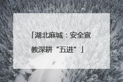 湖北麻城：安全宣教深耕“五进”