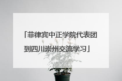菲律宾中正学院代表团到四川崇州交流学习