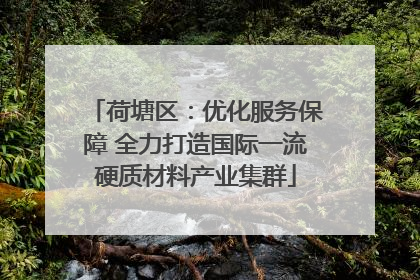 荷塘区：优化服务保障 全力打造国际一流硬质材料产业集群