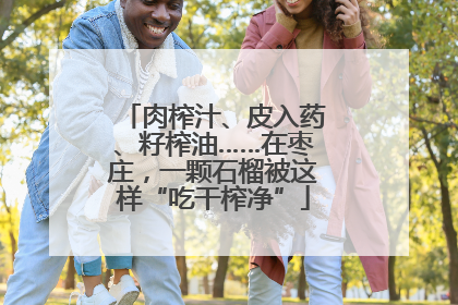 肉榨汁、皮入药、籽榨油……在枣庄，一颗石榴被这样“吃干榨净”