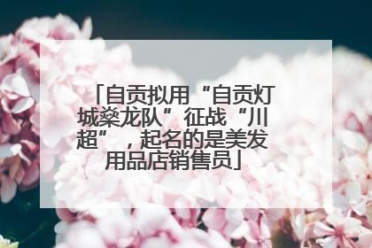 自贡拟用“自贡灯城燊龙队”征战“川超”，起名的是美发用品店销售员