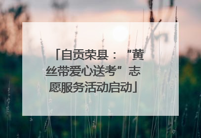 自贡荣县：“黄丝带爱心送考”志愿服务活动启动