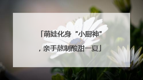 萌娃化身“小厨神”，亲手熬制酸甜一夏