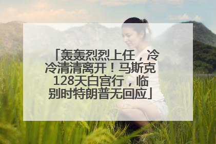 轰轰烈烈上任，冷冷清清离开！马斯克128天白宫行，临别时特朗普无回应
