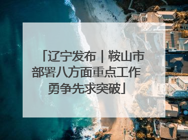 辽宁发布｜鞍山市部署八方面重点工作勇争先求突破