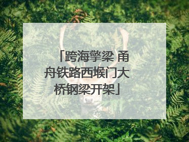 跨海擎梁 甬舟铁路西堠门大桥钢梁开架