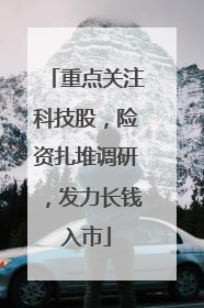 重点关注科技股，险资扎堆调研，发力长钱入市