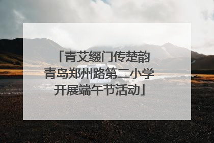 青艾缀门传楚韵 青岛郑州路第二小学开展端午节活动