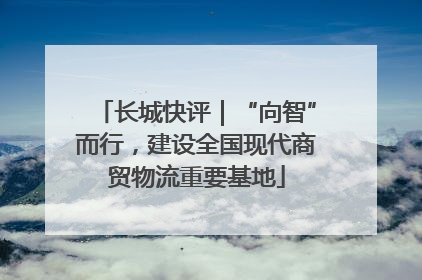 长城快评｜“向智”而行，建设全国现代商贸物流重要基地