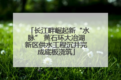 长江畔崛起新“水脉” 黄石环大冶湖新区供水工程沉井完成底板浇筑