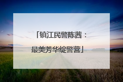 镇江民警陈茜：最美芳华绽警营
